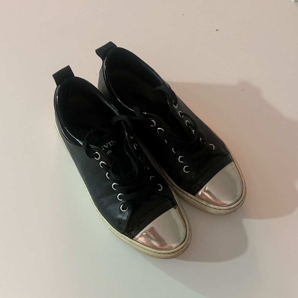 Lanvin Black and Silver Women's Sneakers